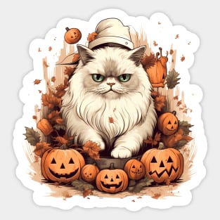 Persian Cat Cat Halloween, Cat Lover Sticker